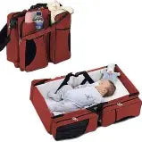 3 in 1 Portable Bassinet Diaper Change Station Bag - RED