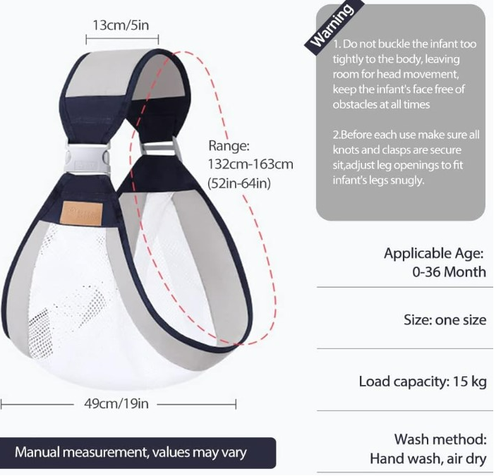 Baby Sling Straps 0-36 months